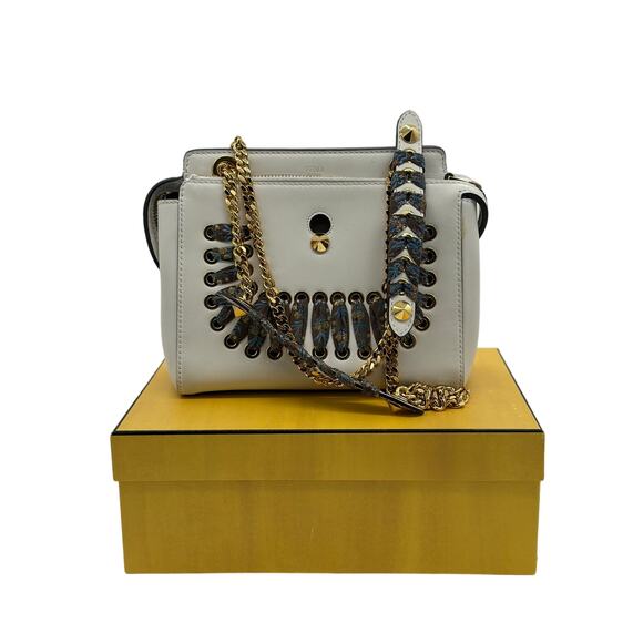 BNWT Fendi Whipstitch Dotcom Bag‎ in White calf leather! FULL INCLUSION - Picture 3 of 16